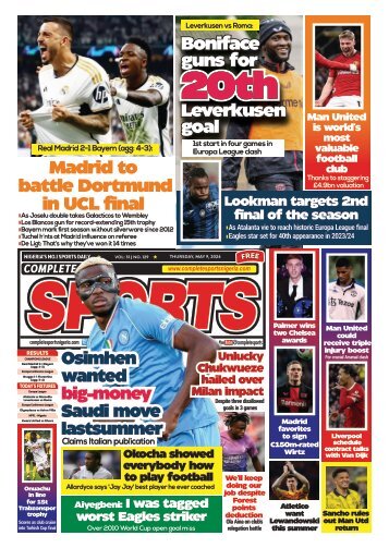 COMPLETE SPORTS - THURSDAY, MAY 9, 2024