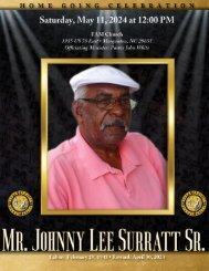 Mr. Johnny Surrat Sr. Memorial Program