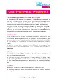 FDP Waiblingen Programm zur Gemeinderatswahl 2024