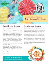 Homestead at Carrollton Summer Newsletter 2024