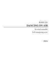 Ge_Bobby_Dancing on Air_Full Score