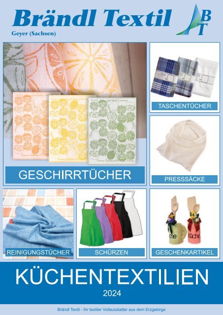 Katalog Küchentextilien, Brändl Textil 2024