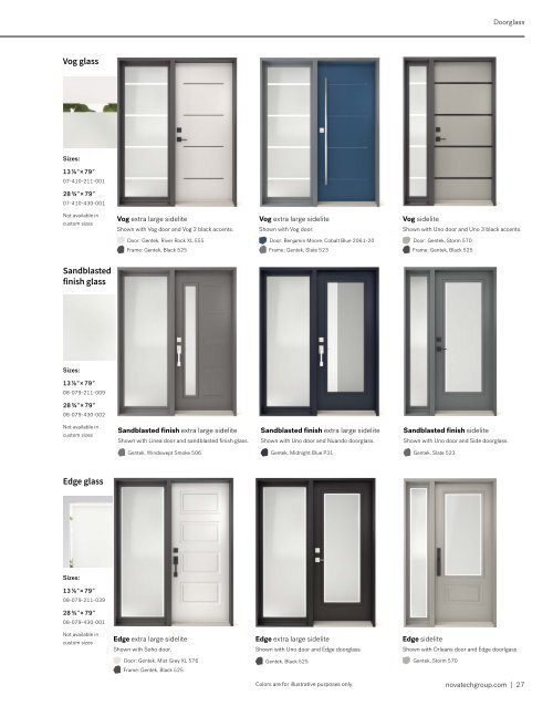 Brock Doors & Windows, Novatech Catalog