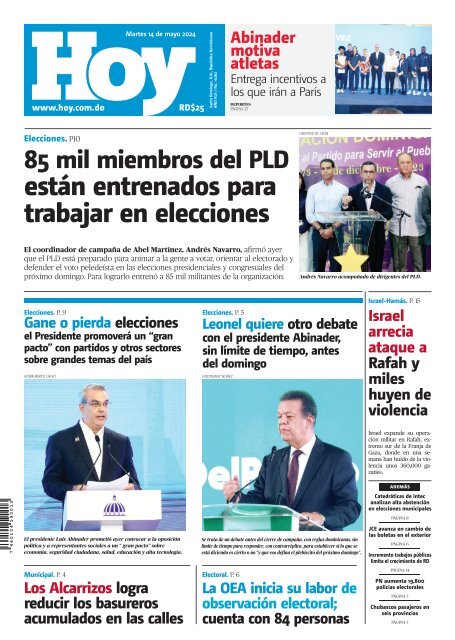 Edicion impresa martes, 14 de mayo de 2024