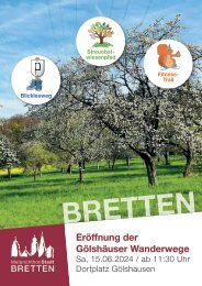 Eröffnung der Gölshäuser Wanderwege 