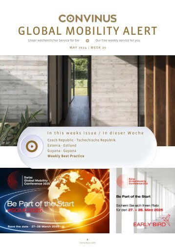 CONVINUS Global Mobility Alert - Week 20.2024