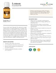 Lemon Essential Oil Product Information Page (PIP)