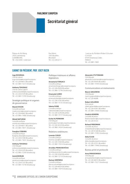 Annuaire officiel de l'Union européenne 2011 - EU Bookshop - Europa