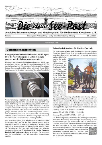 15.05.2024 Die kleine See-Post