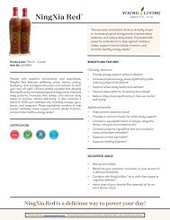 NingXia Red Product Information Page (PIP)