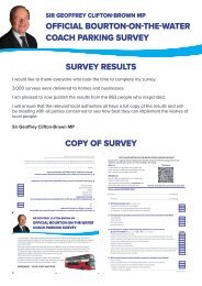 Geoffrey Clifton-Brown MP - Bourton-on-the-Water Coach Parking Survey