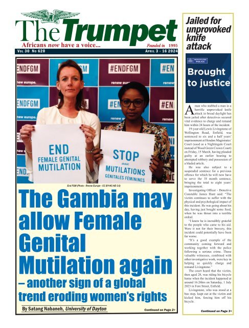 The Trumpet Newspaper Issue 620 (April 3 - 16 2024)