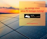 PV Anlage richtig reinigen