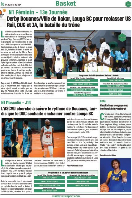Journal wiwsport n394 - 17 mai 2024