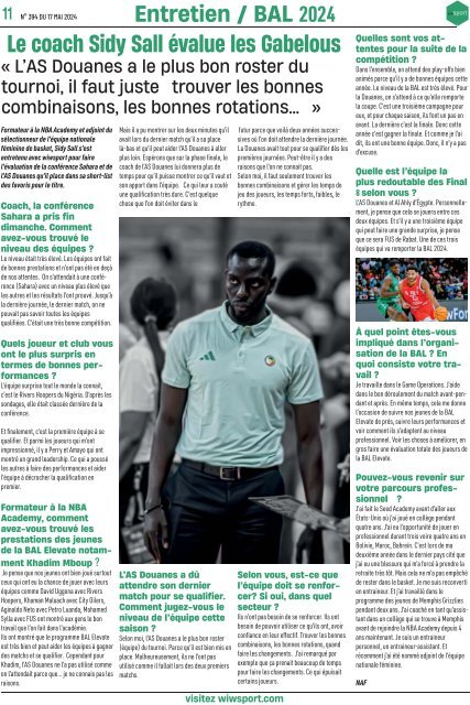 Journal wiwsport n394 - 17 mai 2024