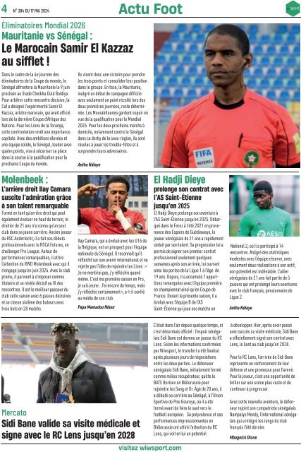 Journal wiwsport n394 - 17 mai 2024