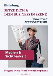 Einladung - Setze dich und dein Business in Szene - Live in Wien