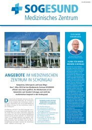 SOGESUND - Das neue Medizinische Zentrum in Schongau und darüber hinaus