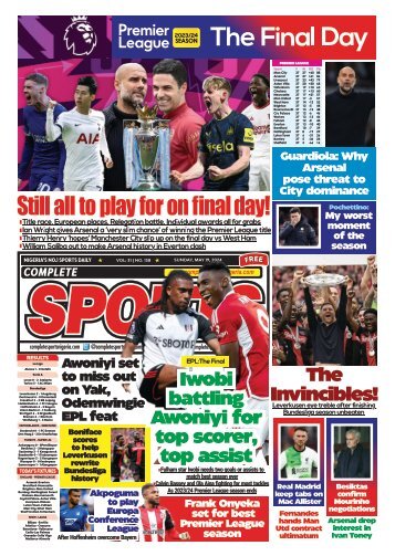 COMPLETE SPORTS - SUNDAY, MAY 19, 2024