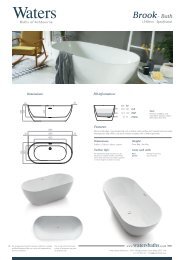 Brook 1500 Freestanding Bath Specification Sheet from Waters Baths of Ashbourne