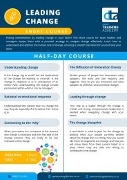 Course Outline - Leading Change