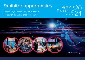 Exhibitor opportunities CENSIS Tech Summit 2024