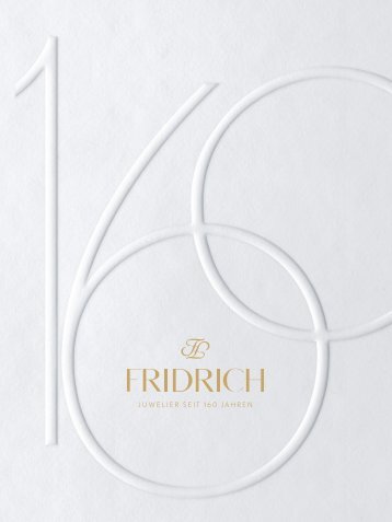 160 Jahre Juwelier Fridrich - Jubiläumsbooklet