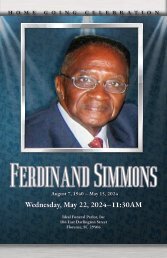 Ferdinand Simmons Memorial Program