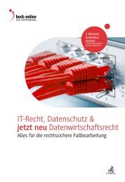 IT-Recht, Datenschutz und Datenschwirtschaftsrecht