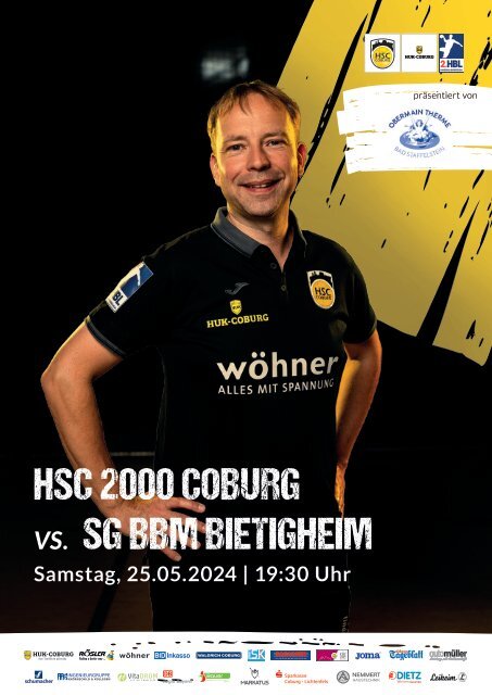 Spielheft HSC 2000 Coburg vs. SG BBM Bietigheim