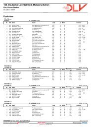 109. Deutsche Leichtathletik-Meisterschaften - Sportresult.com