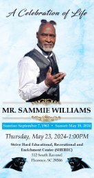 Mr. Sammie Williams Memorial Program