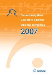 Gesamtausgaben Complete Editions Editions complètes Breitkopf ...
