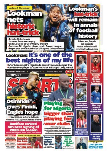 COMPLETE SPORTS - THURSDAY, MAY 23, 2024