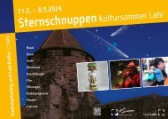 Programm Sternschnuppen Kultursommer 2024 Stadt Lahr