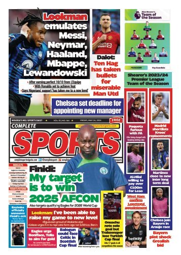 COMPLETE SPORTS - FRIDAY, MAY 24, 2024