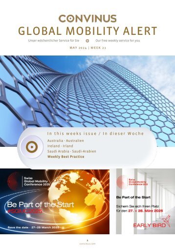 CONVINUS Global Mobility Alert - Week 21.2024