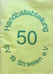 50 Jahre SV 19 Straelen e.V.  Handball