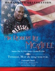 Robert McAfee Memorial Program