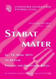 STABAT MATER - Städtischer Konzertchor Winfridia Fulda