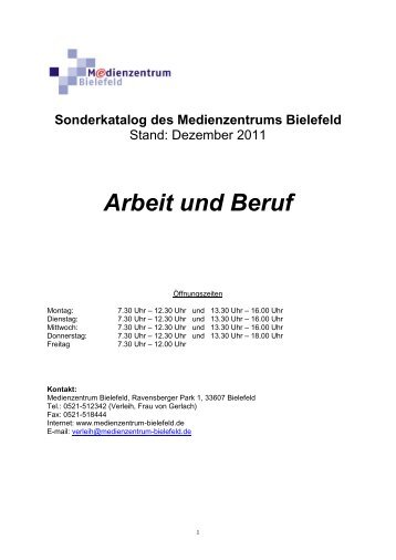 Arbeit und Beruf - Medienzentrum Bielefeld