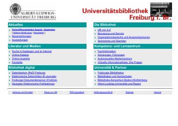 Entleih- / Benutzungsmöglichkeit - Universitätsbibliothek Freiburg ...