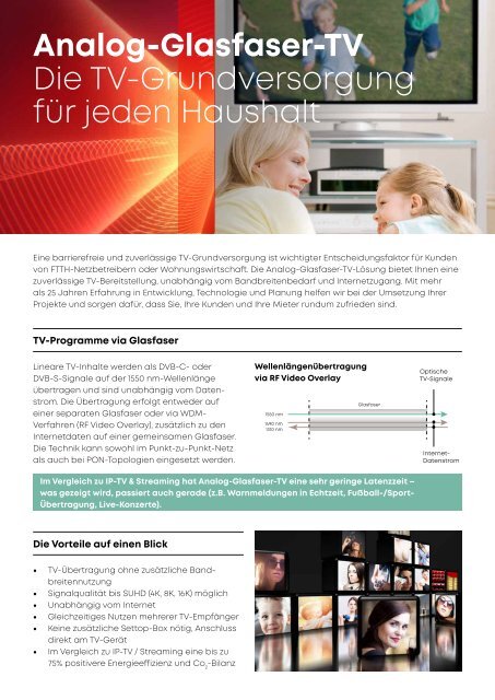 Analog-Glasfaser-TV - Die TV-Grundversorgung für jeden Haushalt