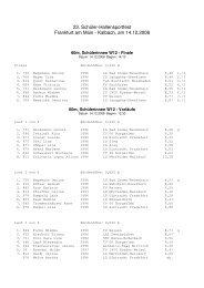 23. Schüler-Hallensportfest Frankfurt am Main - Kalbach, am 14.12 ...