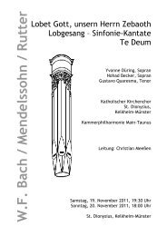 bitte leise blättern ! mendelssohn - lobgesang - Wir freuen uns, dass ...