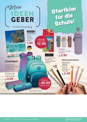 P 6995 PBS Schulanfang 2024 |EK Version 4 Titel neutral Rueckseite Service Ansicht