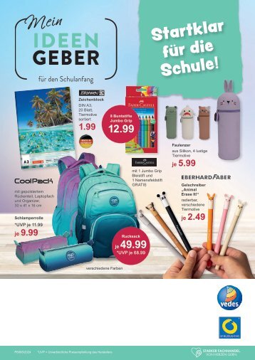 P 6995 PBS Schulanfang 2024 |Vedes Version 1 Titel neutral Rueckseite neutral Ansicht