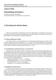 1. Physiologie der Kinderstimme - Kinderstimmbildung