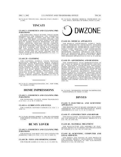 03 December 2002 - U.S. Patent and Trademark Office