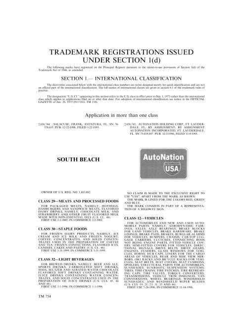 03 December 2002 - U.S. Patent and Trademark Office